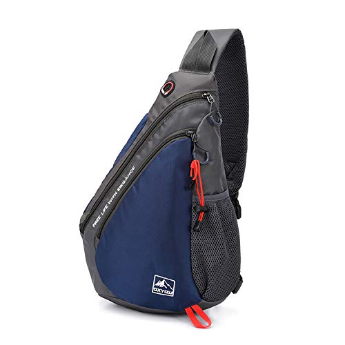 FANDARE Leicht Brusttasche Sling Rucksack Schultertasche Chest Bag Crossbody Umhängetasche Sporttasche für Herren Damen Junge Mädchen Reise Crossover Daypack Wandern Bergsteigen Reisen Polyester Blau FANDARE Leicht Brusttasche Sling Rucksack Schultertasche Chest Bag Crossbody Umhängetasche Sporttasche für Herren Damen Junge Mädchen Reise Crossover Daypack Wandern Bergsteigen Reisen Polyester Blau von FANDARE