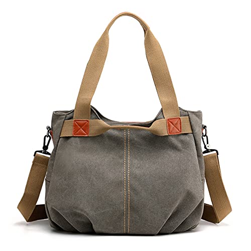 FANDARE Leinwand Handtaschen Schultertasche Damen Umhängetasche Vintage Frauen Arbeitstasche für Shopper Reisen Crossbody Messenger Bag Grün C FANDARE Leinwand Handtaschen Schultertasche Damen Umhängetasche Vintage Frauen Arbeitstasche für Shopper Reisen Crossbody Messenger Bag Grün C von FANDARE