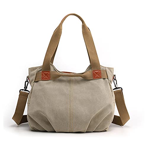 FANDARE Leinwand Handtaschen Schultertasche Damen Umhängetasche Vintage Frauen Arbeitstasche für Shopper Reisen Crossbody Messenger Bag Khaki FANDARE Leinwand Handtaschen Schultertasche Damen Umhängetasche Vintage Frauen Arbeitstasche für Shopper Reisen Crossbody Messenger Bag Khaki von FANDARE