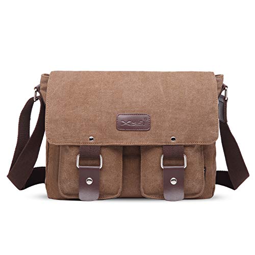FANDARE Leinwand Messenger Bag Umhängetasche 7.9 inch iPad Tasche Schultertasche Unisex Segeltuch Tasche Arbeiten Tasche für Männer und Frauen, Herren/Damen Reise Umhängetasche Braun FANDARE Leinwand Messenger Bag Umhängetasche 7.9 inch iPad Tasche Schultertasche Unisex Segeltuch Tasche Arbeiten Tasche für Männer und Frauen, Herren/Damen Reise Umhängetasche Braun von FANDARE