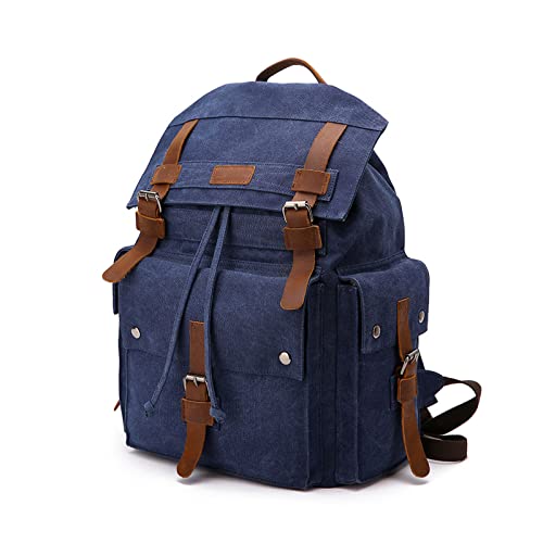FANDARE Leinwand Wanderrucksack Herren Rucksack Wanderrucksäcke Damen Outdoor Universität Rucksack mit Kordelzug Trekkingrucksack Reiserucksack für Teenager Wandern Bergsteigen Reisen Blau FANDARE Leinwand Wanderrucksack Herren Rucksack Wanderrucksäcke Damen Outdoor Universität Rucksack mit Kordelzug Trekkingrucksack Reiserucksack für Teenager Wandern Bergsteigen Reisen Blau von FANDARE