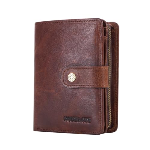 FANDARE Mode Geldbörse Herren mit RFID Kurz Geldbörse Brieftasche Portemonnaie Leder Geldbeutel mit 12 * Kreditkartenfächern, 1*Münzfach, für Reise, Party, Hochzeit, geschäft Braun Dunkelbraun FANDARE Mode Geldbörse Herren mit RFID Kurz Geldbörse Brieftasche Portemonnaie Leder Geldbeutel mit 12 * Kreditkartenfächern, 1*Münzfach, für Reise, Party, Hochzeit, geschäft Braun Dunkelbraun von FANDARE