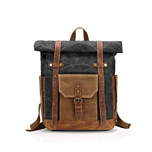 FANDARE Modische Schultasche, Reiserucksack, Herren, 15,6 Zoll, Laptop, Daypack, Outdoor, Camping, große Kapazität, Rucksack, Segeltuch, Schwarz, L, Freizeitrucksack FANDARE Modische Schultasche, Reiserucksack, Herren, 15,6 Zoll, Laptop, Daypack, Outdoor, Camping, große Kapazität, Rucksack, Segeltuch, Schwarz, L, Freizeitrucksack von FANDARE