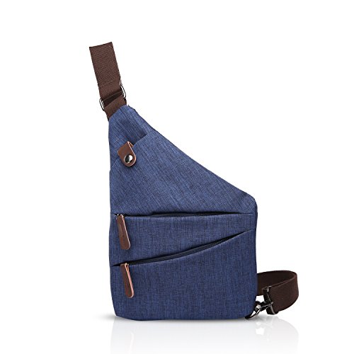FANDARE Neu Brusttasche Segmentiert Schultertasche Herren Damen Sling Bag Crossover Rucksack Umhängetasche Sporttasche für Outdoor Reisen Wandern Abenteuer Sport Crossbody Bag Blau FANDARE Neu Brusttasche Segmentiert Schultertasche Herren Damen Sling Bag Crossover Rucksack Umhängetasche Sporttasche für Outdoor Reisen Wandern Abenteuer Sport Crossbody Bag Blau von FANDARE