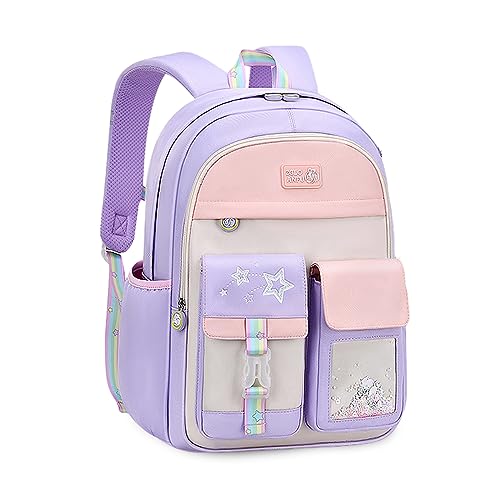 FANDARE Niedlich Kinderrucksack Galaxy Schulranzen Mädchen Junge Schulrucksack Büchertaschen Rucksack Hochschule Schultertasche für Outdoor Reisen Schule Daypacks mit Brustgurt Lila FANDARE Niedlich Kinderrucksack Galaxy Schulranzen Mädchen Junge Schulrucksack Büchertaschen Rucksack Hochschule Schultertasche für Outdoor Reisen Schule Daypacks mit Brustgurt Lila von FANDARE