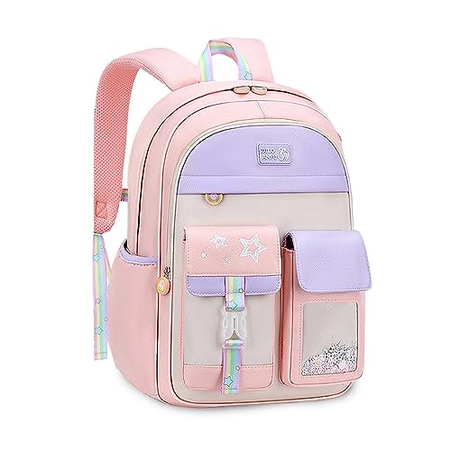 FANDARE Niedlich Kinderrucksack Galaxy Schulranzen Mädchen Junge Schulrucksack Büchertaschen Rucksack Hochschule Schultertasche für Outdoor Reisen Schule Daypacks mit Brustgurt Rosa FANDARE Niedlich Kinderrucksack Galaxy Schulranzen Mädchen Junge Schulrucksack Büchertaschen Rucksack Hochschule Schultertasche für Outdoor Reisen Schule Daypacks mit Brustgurt Rosa von FANDARE
