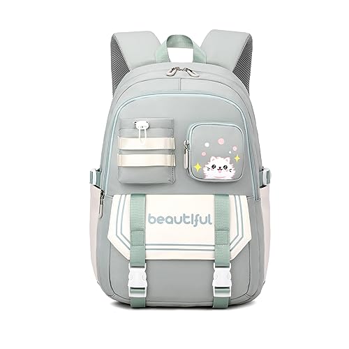 FANDARE Niedlich Kinderrucksack Schulranzen Mädchen Junge Schulrucksack Büchertaschen für Grund-, Mittel- und Oberschüler Rucksack Hochschule Schultertasche Reisen Schule Daypacks Grün FANDARE Niedlich Kinderrucksack Schulranzen Mädchen Junge Schulrucksack Büchertaschen für Grund-, Mittel- und Oberschüler Rucksack Hochschule Schultertasche Reisen Schule Daypacks Grün von FANDARE