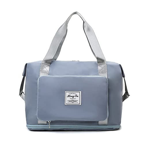 FANDARE Reisetaschen Handgepäck Tasche Faltbare Sporttasche Übernachtung Tote Handtasche Damen Herren Weekender Tasche Kliniktasche Schwimmtasche Trainingstasche mit Schuhfach Dunstblau FANDARE Reisetaschen Handgepäck Tasche Faltbare Sporttasche Übernachtung Tote Handtasche Damen Herren Weekender Tasche Kliniktasche Schwimmtasche Trainingstasche mit Schuhfach Dunstblau von FANDARE
