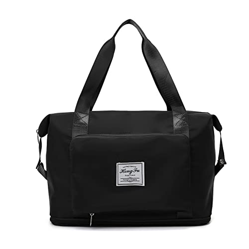 FANDARE Reisetaschen Handgepäck Tasche Faltbare Sporttasche Übernachtung Tote Handtasche Damen Herren Weekender Tasche Kliniktasche Schwimmtasche Trainingstasche mit Schuhfach Schwarz FANDARE Reisetaschen Handgepäck Tasche Faltbare Sporttasche Übernachtung Tote Handtasche Damen Herren Weekender Tasche Kliniktasche Schwimmtasche Trainingstasche mit Schuhfach Schwarz von FANDARE