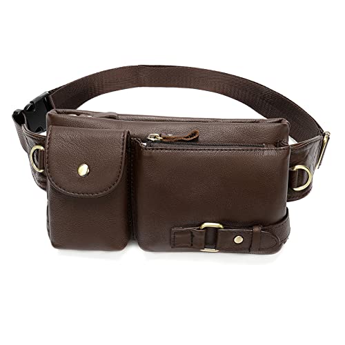 FANDARE Retro Bauchtasche Brusttasche Gürteltasche Hüfttasche Sport Leder Sling Bag Umhängetaschen Herren Schultertasche Wasserresistent Crossover Daypacks für Outdoor Reisen Crossbody Pack Braun A FANDARE Retro Bauchtasche Brusttasche Gürteltasche Hüfttasche Sport Leder Sling Bag Umhängetaschen Herren Schultertasche Wasserresistent Crossover Daypacks für Outdoor Reisen Crossbody Pack Braun A von FANDARE