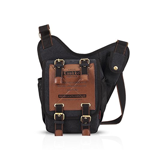 FANDARE Retro Brusttasche Leinwand Umhängetasche Herren Sporttasche Rucksack Schultertasche Daypacks Grosse Sling Bag für Outdoor Reisen Wandern Radfahren Bergsteigen Reisen Dauerhaft Schwarz FANDARE Retro Brusttasche Leinwand Umhängetasche Herren Sporttasche Rucksack Schultertasche Daypacks Grosse Sling Bag für Outdoor Reisen Wandern Radfahren Bergsteigen Reisen Dauerhaft Schwarz von FANDARE