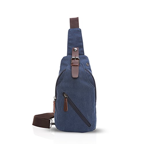 FANDARE Retro Brusttasche Segeltuch Schultertasche Herren Damen Sling Bag Crossover Rucksack Umhängetasche Sporttasche für Outdoor Reisen Wandern Abenteuer Sport Crossbody Bag FANDARE Retro Brusttasche Segeltuch Schultertasche Herren Damen Sling Bag Crossover Rucksack Umhängetasche Sporttasche für Outdoor Reisen Wandern Abenteuer Sport Crossbody Bag von FANDARE