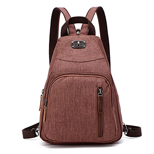 FANDARE Retro Brusttasche Sling Bag Klein Rucksack Schulranzen Umhängetasche Schulrucksack Sporttasche für Damen Herren Pendeln Schule Freizeit Reise Daypacks Dauerhaft Polyester Braun FANDARE Retro Brusttasche Sling Bag Klein Rucksack Schulranzen Umhängetasche Schulrucksack Sporttasche für Damen Herren Pendeln Schule Freizeit Reise Daypacks Dauerhaft Polyester Braun von FANDARE