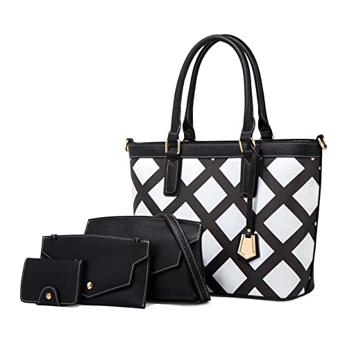 FANDARE Retro Damen-Henkeltaschen 4-teiliges Set Schultertaschen Wasserdicht Handtasche PU-Leder Umhängetaschen für Reisen Einkaufen Arbeiten Verabreden FANDARE Retro Damen-Henkeltaschen 4-teiliges Set Schultertaschen Wasserdicht Handtasche PU-Leder Umhängetaschen für Reisen Einkaufen Arbeiten Verabreden von FANDARE