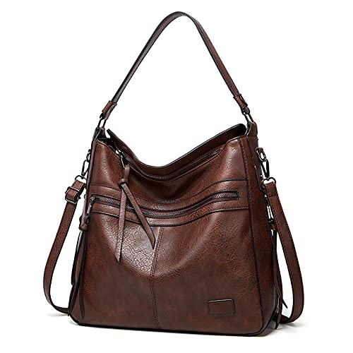 FANDARE Retro Handtaschen Damen Schultertasche Umhängetasche Wasserdicht PU Leder Frauen Quaste Tragetasche für 12.9 Zoll Laptoptasche Büro Schule Pendeln Reisen Arbeitstasche Dunkelbraun FANDARE Retro Handtaschen Damen Schultertasche Umhängetasche Wasserdicht PU Leder Frauen Quaste Tragetasche für 12.9 Zoll Laptoptasche Büro Schule Pendeln Reisen Arbeitstasche Dunkelbraun von FANDARE