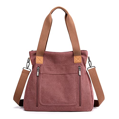 FANDARE Retro Handtaschen Leinwand Schultertasche Damen Umhängetasche Frauen Arbeitstasche für 12.9 Zoll Tablet Shopper Reisen Crossbody Messenger Bag Rosa FANDARE Retro Handtaschen Leinwand Schultertasche Damen Umhängetasche Frauen Arbeitstasche für 12.9 Zoll Tablet Shopper Reisen Crossbody Messenger Bag Rosa von FANDARE