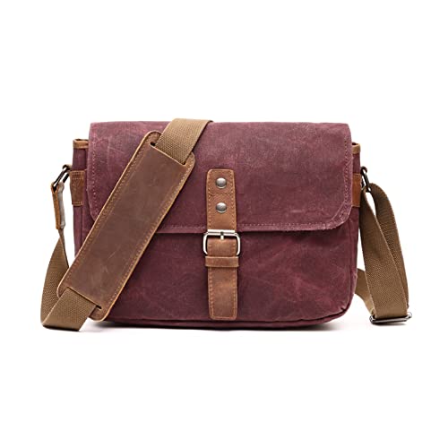 FANDARE Retro Kamera Umhängetasche Herren Segeltuch Arbeitstasche Damen Messenger Bag Schultertasche Herrentasche zum Umhängen für Reise Schule Hochschule Arbeit Outdoor SchulranzenRot FANDARE Retro Kamera Umhängetasche Herren Segeltuch Arbeitstasche Damen Messenger Bag Schultertasche Herrentasche zum Umhängen für Reise Schule Hochschule Arbeit Outdoor SchulranzenRot von FANDARE