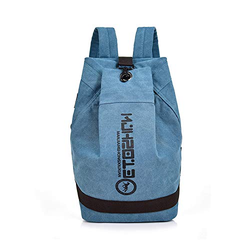 FANDARE Retro Rucksäcke Laptop Schulrucksack Leinwand Schultasche Mädchen Schulranzen Reise Tagesrucksack Teenager Daypacks für Herren Damen Uni Büro Alltag Freizeit Campus Wandern Dauerhaft Blau von FANDARE