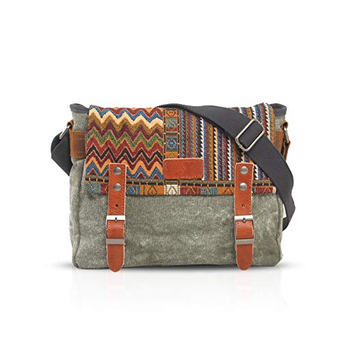 FANDARE Retro-Schultertasche, Herren/Frauen, Business, Crossbody Bag, Outdoor, Reisen, Camping, große Kapazität, Messenger-Tasche, atmungsaktiv, Segeltuch, grün, L, Freizeitrucksack FANDARE Retro-Schultertasche, Herren/Frauen, Business, Crossbody Bag, Outdoor, Reisen, Camping, große Kapazität, Messenger-Tasche, atmungsaktiv, Segeltuch, grün, L, Freizeitrucksack von FANDARE