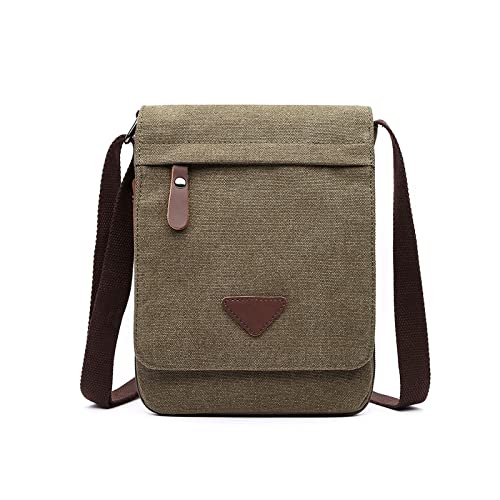 FANDARE Retro Umhängetasche Herren Segeltuch Arbeitstasche Damen Messenger Bag Schultertasche Herrentasche zum Umhängen für Reise Schule Hochschule Arbeit Outdoor Schulranzen Grün FANDARE Retro Umhängetasche Herren Segeltuch Arbeitstasche Damen Messenger Bag Schultertasche Herrentasche zum Umhängen für Reise Schule Hochschule Arbeit Outdoor Schulranzen Grün von FANDARE