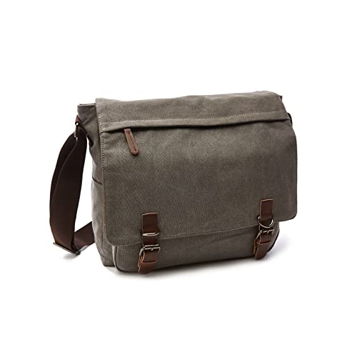 FANDARE Retro Umhängetasche Herren Segeltuch Arbeitstasche Messenger Bag Schultertasche passen 12,9-Zoll-Laptop Herrentasche Umhängen für Reise Schule Hochschule Arbeit Outdoor Schulranzen Grau FANDARE Retro Umhängetasche Herren Segeltuch Arbeitstasche Messenger Bag Schultertasche passen 12,9-Zoll-Laptop Herrentasche Umhängen für Reise Schule Hochschule Arbeit Outdoor Schulranzen Grau von FANDARE