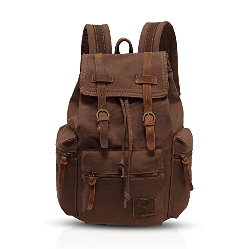 FANDARE Rucksack 15.6 Zoll Laptop Laptoprucksäcke Schulrucksack Reiserucksack Daypack Arbeit Reisen Studenten Canvas von FANDARE