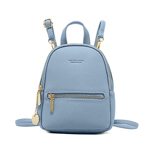 FANDARE Rucksäcke Damen Umhängetasche Klein Schulrucksack Elegant Handtasche Casual Daypacks Mädchen Reise Wandern Schulranzen Wasserdicht PU Leder Blau FANDARE Rucksäcke Damen Umhängetasche Klein Schulrucksack Elegant Handtasche Casual Daypacks Mädchen Reise Wandern Schulranzen Wasserdicht PU Leder Blau von FANDARE