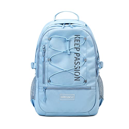 FANDARE Schulrucksack Daypacks Rucksack Schulrucksack Damen Herren Schultaschen Leichter Rucksack Teenager Schultasche Schulranzen Laptop Tasche Jungen Schulranzen mit Reflexionsstreifen Blau von FANDARE