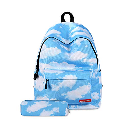 FANDARE Schulrucksack Galaxy Schultasche Junge Mädchen Rucksäcke Schulranzen mit Mäppchen Teenager Tagesrucksack Reise Daypack Damen 14 Zoll Laptop-Tasche Kinderrucksäcke Wasserdicht Polyester Wolken FANDARE Schulrucksack Galaxy Schultasche Junge Mädchen Rucksäcke Schulranzen mit Mäppchen Teenager Tagesrucksack Reise Daypack Damen 14 Zoll Laptop-Tasche Kinderrucksäcke Wasserdicht Polyester Wolken von FANDARE