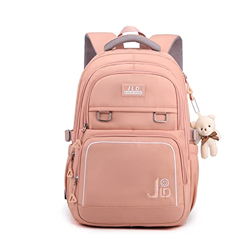 FANDARE Schulrucksack Schulrucksack Ultraleicht Daypacks Kinderrucksack Schultasche Jungen Mädchen Rucksack Schulranzen Outdoor Reise Daypacks mit Plüsch Anhänger Wasserdicht Nylon Rosa FANDARE Schulrucksack Schulrucksack Ultraleicht Daypacks Kinderrucksack Schultasche Jungen Mädchen Rucksack Schulranzen Outdoor Reise Daypacks mit Plüsch Anhänger Wasserdicht Nylon Rosa von FANDARE