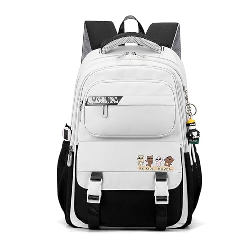 FANDARE Schulrucksack Teenager College-Schulrucksack Tagesrucksäcke Rucksack Schule Schultaschen Herren Damen Umhängetasche Daypack Schulranzen Laptop Rucksack für Ausflüge Uni Schule Büro Schwarz FANDARE Schulrucksack Teenager College-Schulrucksack Tagesrucksäcke Rucksack Schule Schultaschen Herren Damen Umhängetasche Daypack Schulranzen Laptop Rucksack für Ausflüge Uni Schule Büro Schwarz von FANDARE