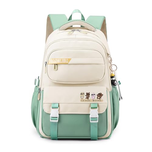 FANDARE Schulrucksack Teenager College-Schulrucksack Tagesrucksäcke Rucksack Schule Schultaschen Herren Damen Umhängetasche Daypack Schulranzen Laptop Rucksack für Ausflüge Uni Schule BüroGrün FANDARE Schulrucksack Teenager College-Schulrucksack Tagesrucksäcke Rucksack Schule Schultaschen Herren Damen Umhängetasche Daypack Schulranzen Laptop Rucksack für Ausflüge Uni Schule BüroGrün von FANDARE