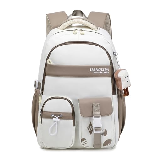 FANDARE Schulrucksack Teenager Schulrucksack Mädchen Schultasche Rucksack Schule Damen Herren Tagesrucksack Rucksack Laptop Rucksack Leichter Rucksack Uni Rucksack Wasserdicht Daypack Braun FANDARE Schulrucksack Teenager Schulrucksack Mädchen Schultasche Rucksack Schule Damen Herren Tagesrucksack Rucksack Laptop Rucksack Leichter Rucksack Uni Rucksack Wasserdicht Daypack Braun von FANDARE