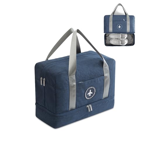 FANDARE Sporttasche Reisetasche Handgepäck Weekender für Damen/Herren mit Schuhfach 24 L Handgepäck für Übernachtung Strandhandtasche Kosmetiktasche für Reisen, Outdoor, Camping Blau FANDARE Sporttasche Reisetasche Handgepäck Weekender für Damen/Herren mit Schuhfach 24 L Handgepäck für Übernachtung Strandhandtasche Kosmetiktasche für Reisen, Outdoor, Camping Blau von FANDARE