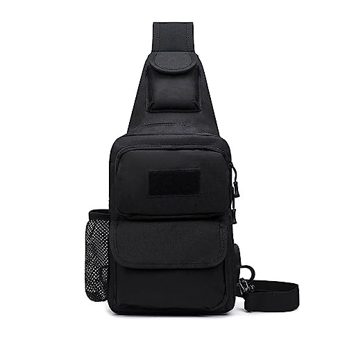 FANDARE Taktisch Brusttasche Military Schultertasche Sling Bag Herren Damen Umhängetaschen mit USB-Ladeanschluss Schultertasche Crossover Rucksack für Reisen Wandern Crossbody Pack Schwarz FANDARE Taktisch Brusttasche Military Schultertasche Sling Bag Herren Damen Umhängetaschen mit USB-Ladeanschluss Schultertasche Crossover Rucksack für Reisen Wandern Crossbody Pack Schwarz von FANDARE