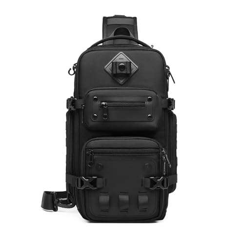 FANDARE Taktisch Brusttasche für Herren Bauchtasche Schultertasche Crossbody Sling Bag mit Stativhalterung Umhängetaschen Verstellbare Schultergurte für Wandern Reisen Crossover Daypacks Schwarz FANDARE Taktisch Brusttasche für Herren Bauchtasche Schultertasche Crossbody Sling Bag mit Stativhalterung Umhängetaschen Verstellbare Schultergurte für Wandern Reisen Crossover Daypacks Schwarz von FANDARE