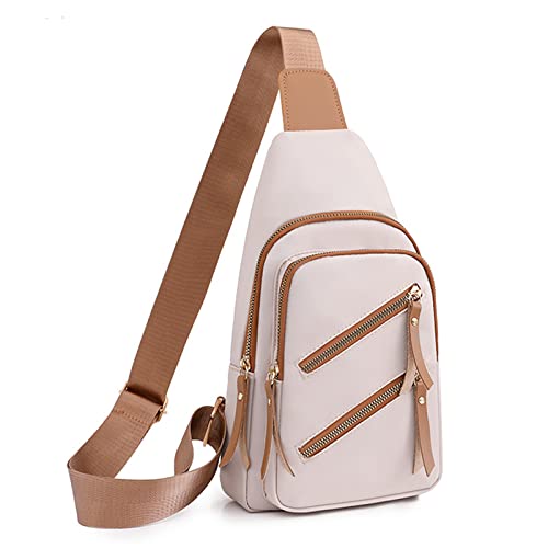 FANDARE Ultraleicht Brusttasche Damen Handtaschen Elegant Handy Umhängetasche Sling Crossbody Tasche Schultertasche mit Kopfhörerloch Frauen Handytasche zum Umhängen Damentasche Nylon Weiss FANDARE Ultraleicht Brusttasche Damen Handtaschen Elegant Handy Umhängetasche Sling Crossbody Tasche Schultertasche mit Kopfhörerloch Frauen Handytasche zum Umhängen Damentasche Nylon Weiss von FANDARE