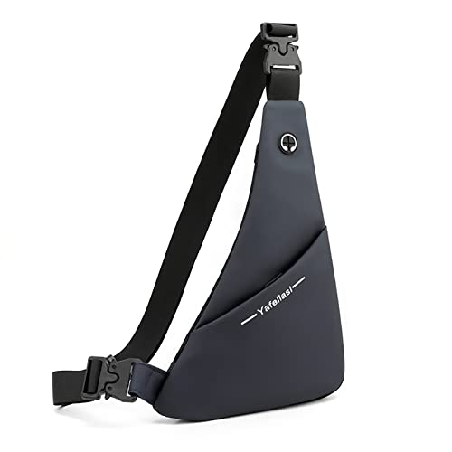 FANDARE Ultraleicht Brusttasche Schultertasche Herren Sling Chest Bag Wasserdicht Beidseitig Umhängetasche mit Kopfhörerloch für Outdoor Sport Wandern Radfahren Reisen Schultertasche Dunkelblau FANDARE Ultraleicht Brusttasche Schultertasche Herren Sling Chest Bag Wasserdicht Beidseitig Umhängetasche mit Kopfhörerloch für Outdoor Sport Wandern Radfahren Reisen Schultertasche Dunkelblau von FANDARE