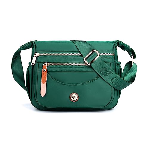 FANDARE Ultraleicht Damen Umhängetasche Nylon Schultertasche Handtaschen Elegant Umhängetasche mit verstellbarem breitem Riemen Frauen zum Umhängen Damentasche Multi-Tasche Messenger Bag Grün FANDARE Ultraleicht Damen Umhängetasche Nylon Schultertasche Handtaschen Elegant Umhängetasche mit verstellbarem breitem Riemen Frauen zum Umhängen Damentasche Multi-Tasche Messenger Bag Grün von FANDARE