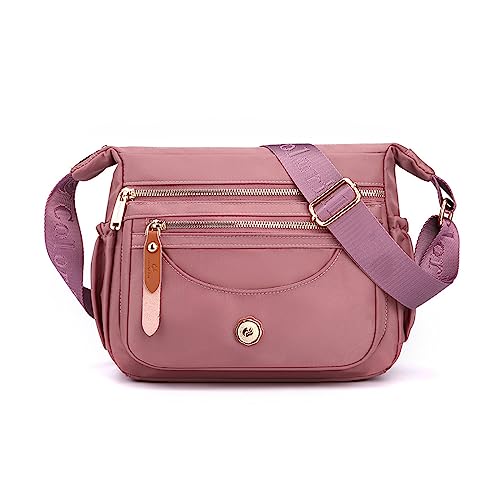FANDARE Ultraleicht Damen Umhängetasche Nylon Schultertasche Handtaschen Elegant Umhängetasche mit verstellbarem breitem Riemen Frauen zum Umhängen Damentasche Multi-Tasche Messenger Bag Lila FANDARE Ultraleicht Damen Umhängetasche Nylon Schultertasche Handtaschen Elegant Umhängetasche mit verstellbarem breitem Riemen Frauen zum Umhängen Damentasche Multi-Tasche Messenger Bag Lila von FANDARE