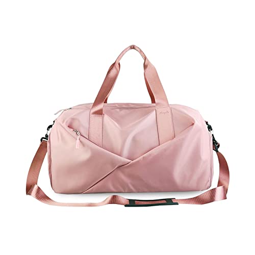 FANDARE Ultraleicht Reisetaschen Handgepäck Sporttasche Schultertasche Übernachtung Sporttasche Damen Herren Weekender Kliniktasche Schwimmtasche Trainingstasche mit Schuhfach Rosa von FANDARE