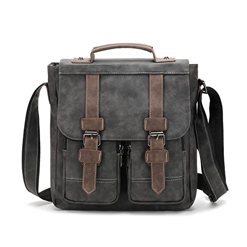 FANDARE Umhängetasche Herren Leder Schultertasche Herrentasche zum Umhängen Wasserdicht Messenger-Bags Aktentasche für Reise Schule Hochschule Arbeit Outdoor Schulranzen Grau-braun FANDARE Umhängetasche Herren Leder Schultertasche Herrentasche zum Umhängen Wasserdicht Messenger-Bags Aktentasche für Reise Schule Hochschule Arbeit Outdoor Schulranzen Grau-braun von FANDARE