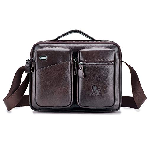 FANDARE Umhängetasche Herren Schultertasche Männerhandtasche Laptoptasche Leder Messenger Bag Arbeitstaschen Businesstasche Ordner Arbeit Reise Sport Schulranzen Kuriertasche Collegetasche Dunkelbraun FANDARE Umhängetasche Herren Schultertasche Männerhandtasche Laptoptasche Leder Messenger Bag Arbeitstaschen Businesstasche Ordner Arbeit Reise Sport Schulranzen Kuriertasche Collegetasche Dunkelbraun von FANDARE