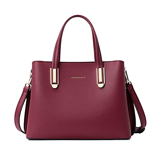 FANDARE Umhängetaschen Elegante Schultertasche Damen Handtasche Frauen PU Leder Wasserdicht Große Kapazität Mittel Büro Schule Einkauf Arbeitstasche Reisen mit Vielen Fächern Henkeltaschen Rot FANDARE Umhängetaschen Elegante Schultertasche Damen Handtasche Frauen PU Leder Wasserdicht Große Kapazität Mittel Büro Schule Einkauf Arbeitstasche Reisen mit Vielen Fächern Henkeltaschen Rot von FANDARE
