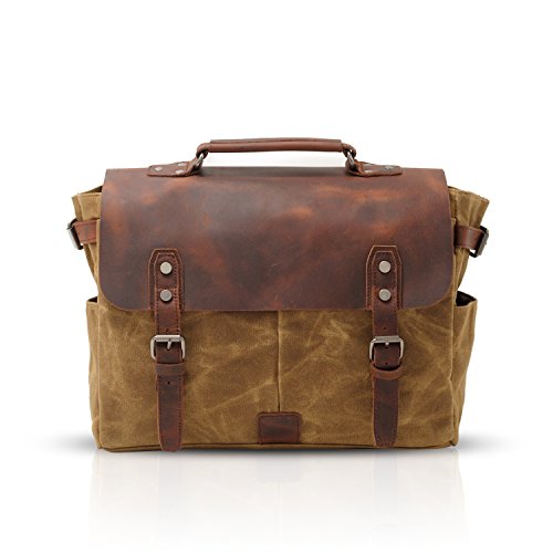 FANDARE Unisex Aktentasche Umhängetasche Segeltuch Handtasche Schultertasche Damen Herren Lehrertasche Laptoptasche für 14 Zoll Notebook Kuriertasche Schule Freizeit Reise Business Messenger Bag FANDARE Unisex Aktentasche Umhängetasche Segeltuch Handtasche Schultertasche Damen Herren Lehrertasche Laptoptasche für 14 Zoll Notebook Kuriertasche Schule Freizeit Reise Business Messenger Bag von FANDARE