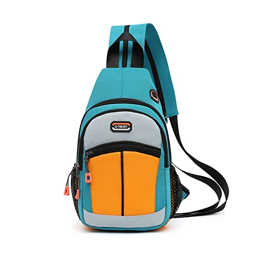 FANDARE Unisex Brusttasche Sling Bag Schulrucksack Sporttasche Herren Damen Schulranzen Umhängetaschen Crossover Rucksack Schultertasche für Outdoor Reisen Camping Wanderrucksäcke Daypacks Grün von FANDARE