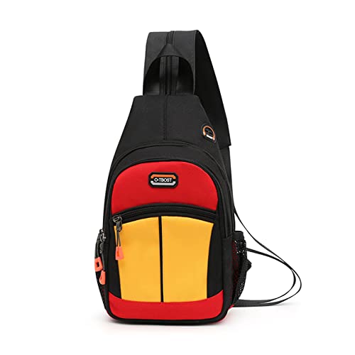 FANDARE Unisex Brusttasche Sling Bag Schulrucksack Sporttasche Herren Damen Schulranzen Umhängetaschen Crossover Rucksack Schultertasche für Outdoor Reisen Camping Wanderrucksäcke DaypacksSchwarz Rot FANDARE Unisex Brusttasche Sling Bag Schulrucksack Sporttasche Herren Damen Schulranzen Umhängetaschen Crossover Rucksack Schultertasche für Outdoor Reisen Camping Wanderrucksäcke DaypacksSchwarz Rot von FANDARE