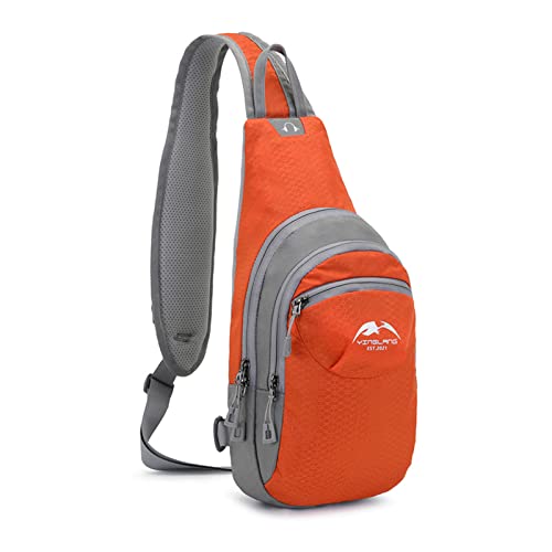 FANDARE Unisex Brusttasche Sport-Schultertaschen Sling Bag Herren Damen Umhängetaschen Crossover Rucksack Schultertasche Daypacks für Outdoor Reisen Camping Wanderrucksäcke Crossbody Pack Orange FANDARE Unisex Brusttasche Sport-Schultertaschen Sling Bag Herren Damen Umhängetaschen Crossover Rucksack Schultertasche Daypacks für Outdoor Reisen Camping Wanderrucksäcke Crossbody Pack Orange von FANDARE