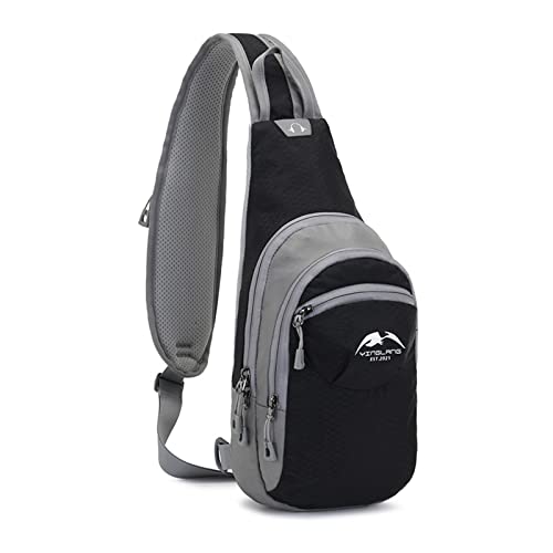 FANDARE Unisex Brusttasche Sport-Schultertaschen Sling Bag Herren Damen Umhängetaschen Crossover Rucksack Schultertasche Daypacks für Outdoor Reisen Camping Wanderrucksäcke Crossbody Pack Schwarz FANDARE Unisex Brusttasche Sport-Schultertaschen Sling Bag Herren Damen Umhängetaschen Crossover Rucksack Schultertasche Daypacks für Outdoor Reisen Camping Wanderrucksäcke Crossbody Pack Schwarz von FANDARE