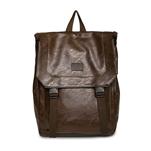 FANDARE Unisex Schulrucksack Wasserdicht Schulranzen Hochschule PU Leder Rucksack Mädchen Junge Schultertaschen Laptop Schultertasche für Uni Reisen Freizeit Schule Büro Daypacks Braun FANDARE Unisex Schulrucksack Wasserdicht Schulranzen Hochschule PU Leder Rucksack Mädchen Junge Schultertaschen Laptop Schultertasche für Uni Reisen Freizeit Schule Büro Daypacks Braun von FANDARE